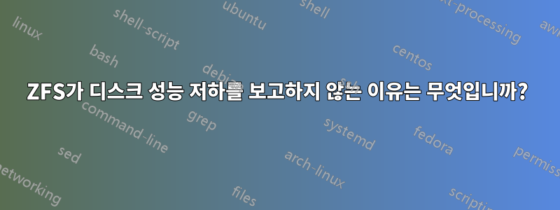 ZFS가 디스크 성능 저하를 보고하지 않는 이유는 무엇입니까?