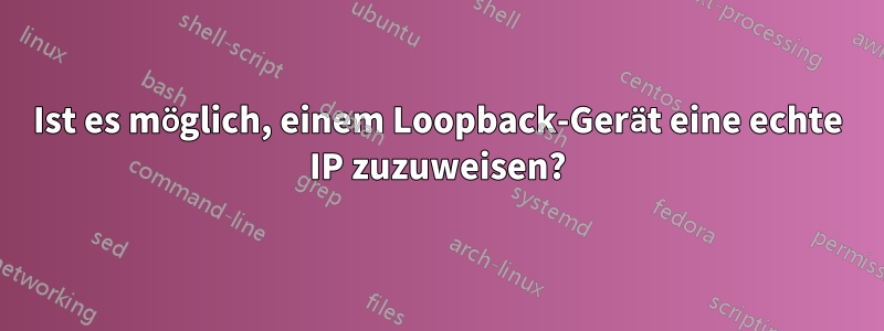 Ist es möglich, einem Loopback-Gerät eine echte IP zuzuweisen?