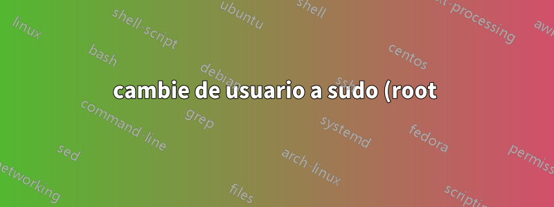 cambie de usuario a sudo (root) después de iniciar sesión en otro servidor