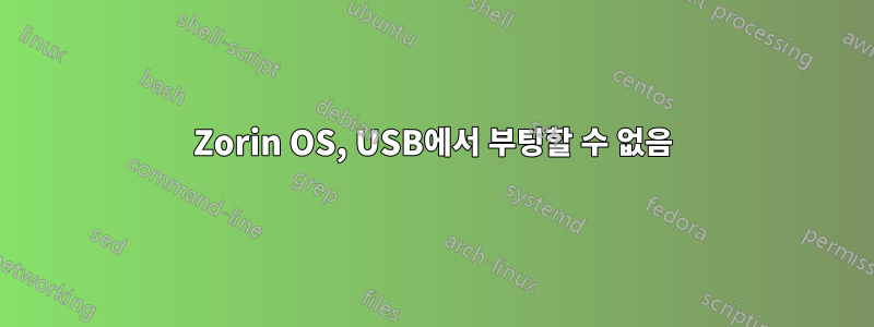 Zorin OS, USB에서 부팅할 수 없음