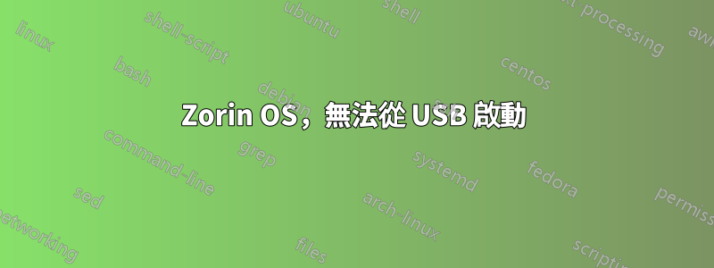 Zorin OS，無法從 USB 啟動