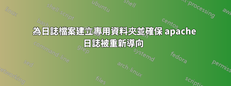 為日誌檔案建立專用資料夾並確保 apache 日誌被重新導向 