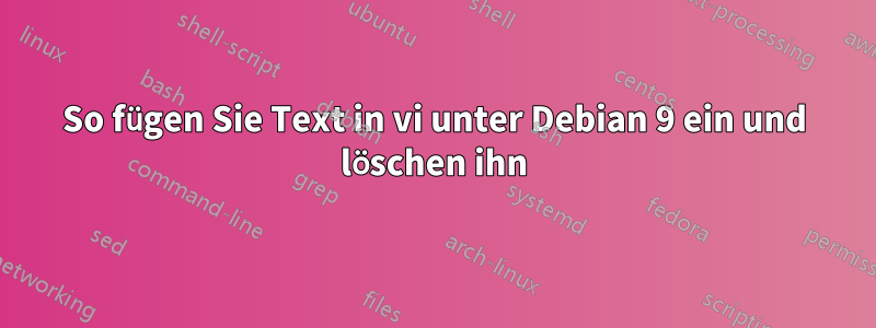 So fügen Sie Text in vi unter Debian 9 ein und löschen ihn