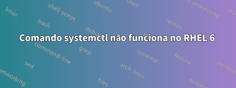 Comando systemctl não funciona no RHEL 6