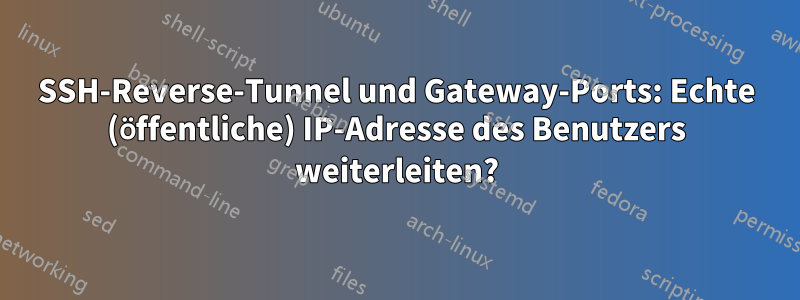 SSH-Reverse-Tunnel und Gateway-Ports: Echte (öffentliche) IP-Adresse des Benutzers weiterleiten?