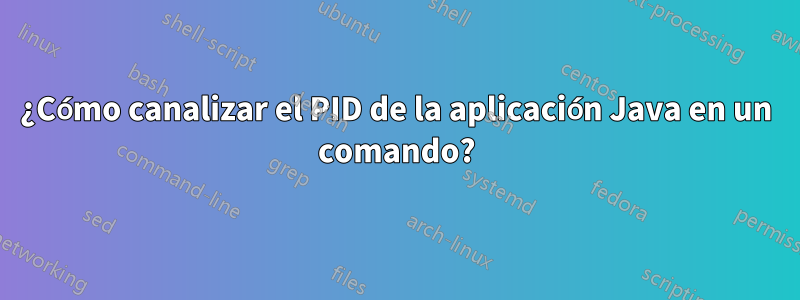 ¿Cómo canalizar el PID de la aplicación Java en un comando?