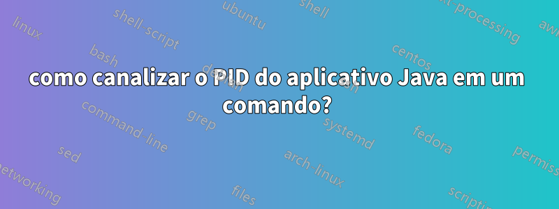 como canalizar o PID do aplicativo Java em um comando?