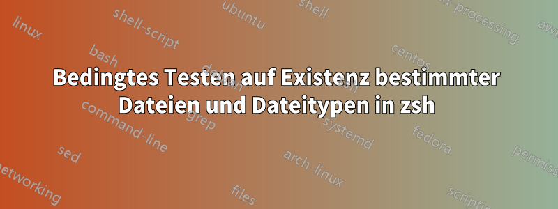 Bedingtes Testen auf Existenz bestimmter Dateien und Dateitypen in zsh