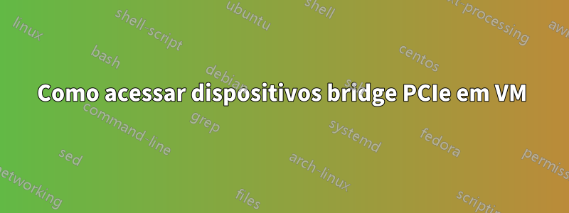 Como acessar dispositivos bridge PCIe em VM