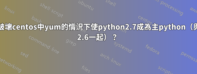 如何在不破壞centos中yum的情況下使python2.7成為主python（與python 2.6一起）？