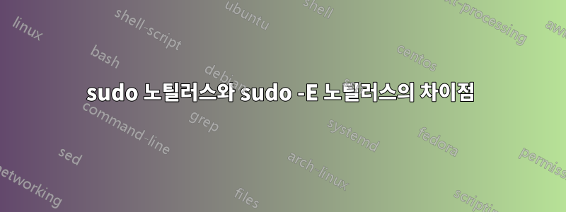 sudo 노틸러스와 sudo -E 노틸러스의 차이점