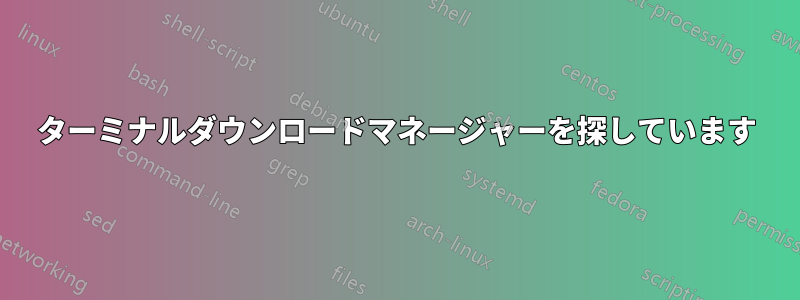 ターミナルダウンロードマネージャーを探しています