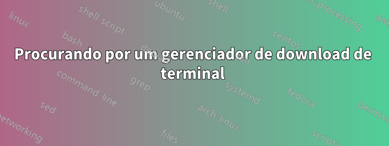 Procurando por um gerenciador de download de terminal
