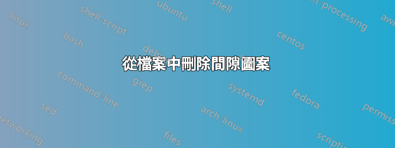 從檔案中刪除間隙圖案
