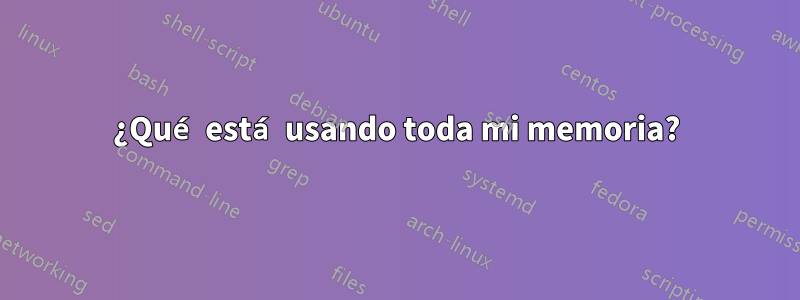 ¿Qué está usando toda mi memoria?