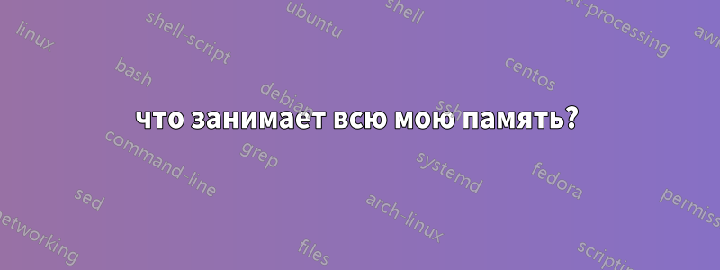 что занимает всю мою память?