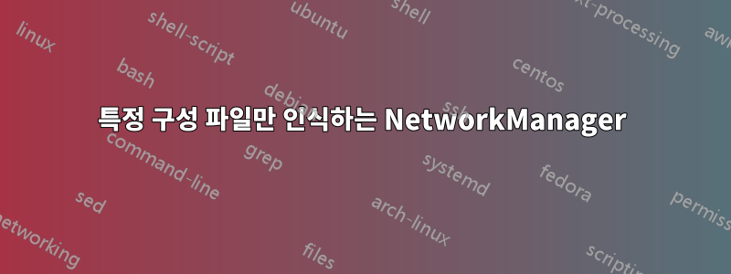 특정 구성 파일만 인식하는 NetworkManager