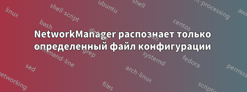NetworkManager распознает только определенный файл конфигурации