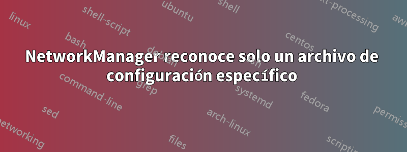 NetworkManager reconoce solo un archivo de configuración específico
