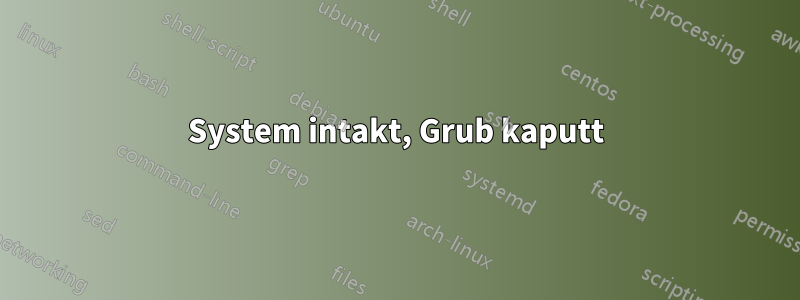System intakt, Grub kaputt
