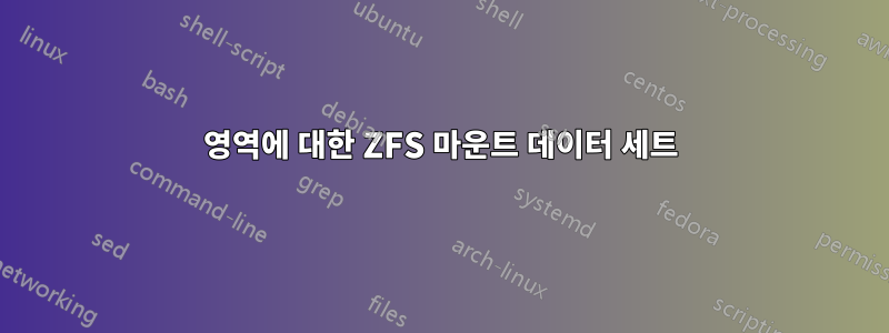 영역에 대한 ZFS 마운트 데이터 세트