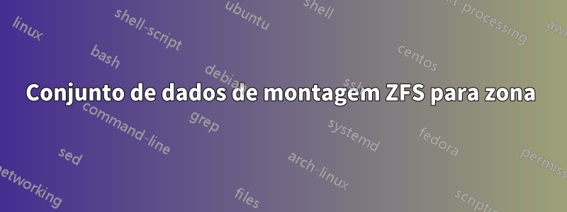 Conjunto de dados de montagem ZFS para zona