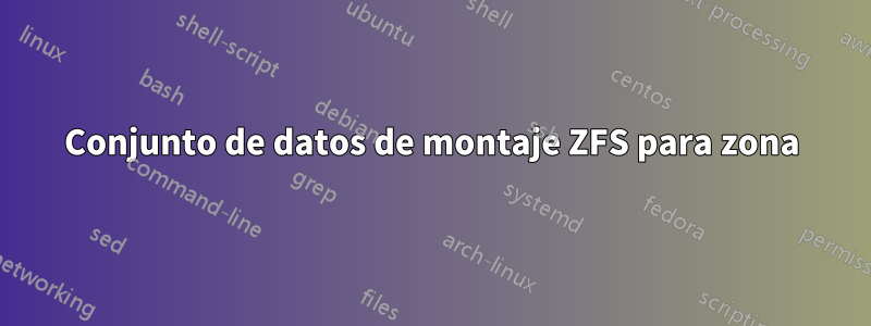 Conjunto de datos de montaje ZFS para zona