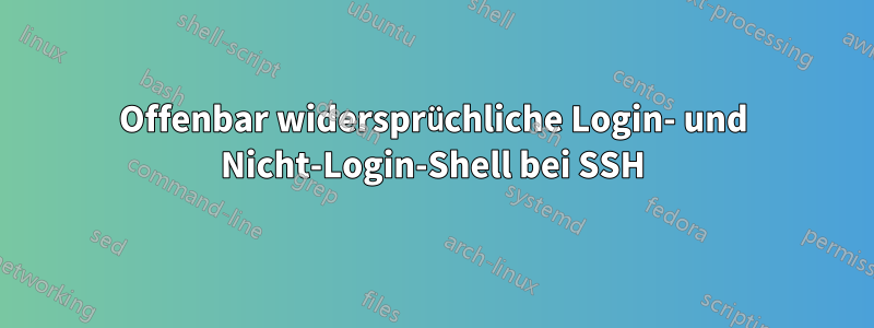 Offenbar widersprüchliche Login- und Nicht-Login-Shell bei SSH