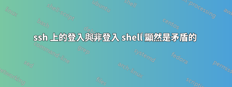 ssh 上的登入與非登入 shell 顯然是矛盾的