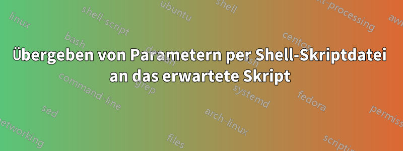 Übergeben von Parametern per Shell-Skriptdatei an das erwartete Skript