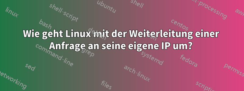 Wie geht Linux mit der Weiterleitung einer Anfrage an seine eigene IP um?