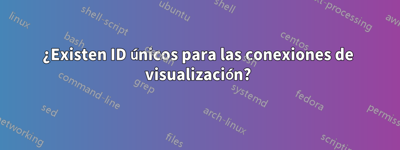 ¿Existen ID únicos para las conexiones de visualización?