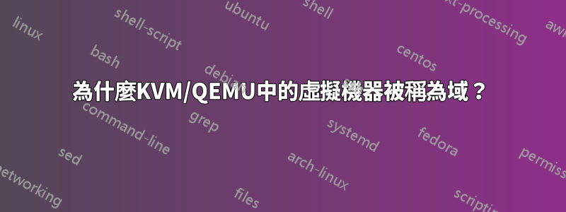 為什麼KVM/QEMU中的虛擬機器被稱為域？