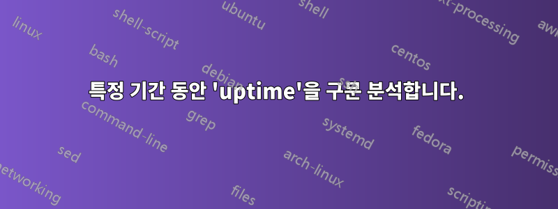 특정 기간 동안 'uptime'을 구문 분석합니다.