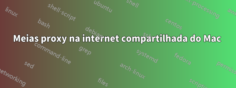 Meias proxy na internet compartilhada do Mac