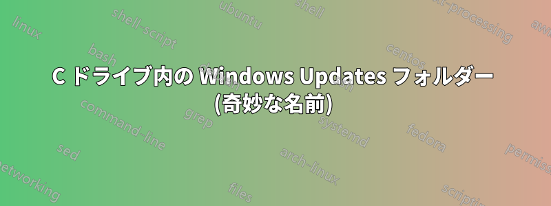 C ドライブ内の Windows Updates フォルダー (奇妙な名前)