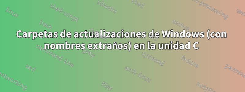 Carpetas de actualizaciones de Windows (con nombres extraños) en la unidad C