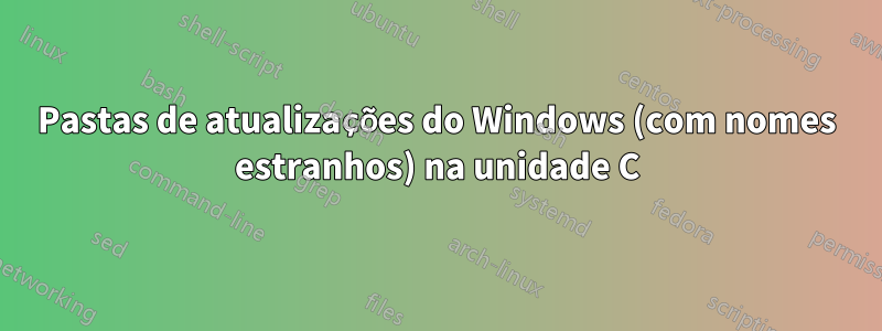 Pastas de atualizações do Windows (com nomes estranhos) na unidade C