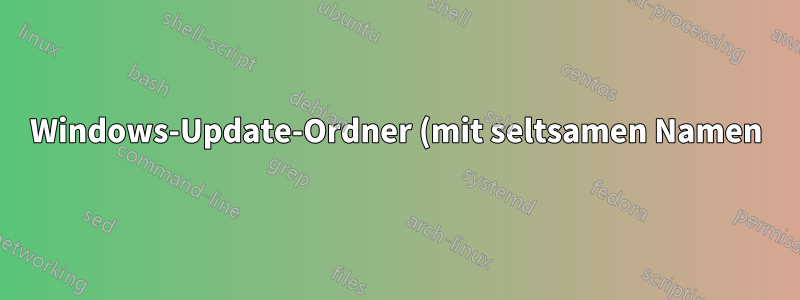 Windows-Update-Ordner (mit seltsamen Namen) im Laufwerk C