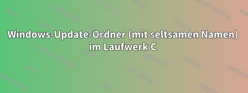 Windows-Update-Ordner (mit seltsamen Namen) im Laufwerk C