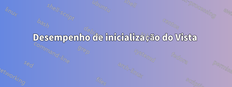 Desempenho de inicialização do Vista