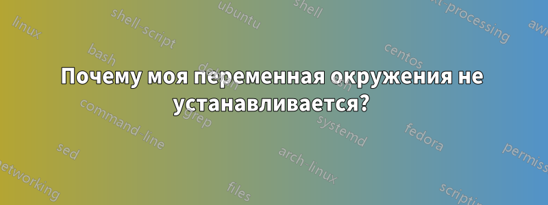 Почему моя переменная окружения не устанавливается?