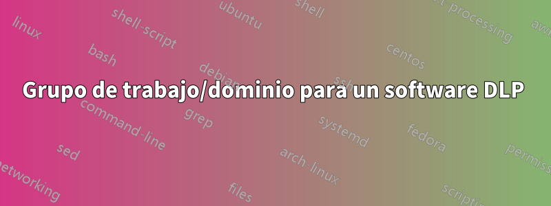 Grupo de trabajo/dominio para un software DLP