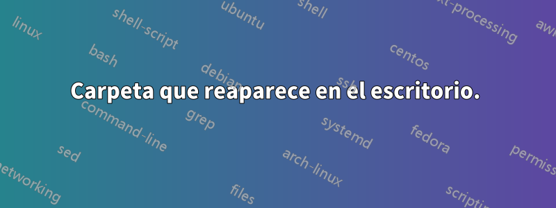 Carpeta que reaparece en el escritorio.