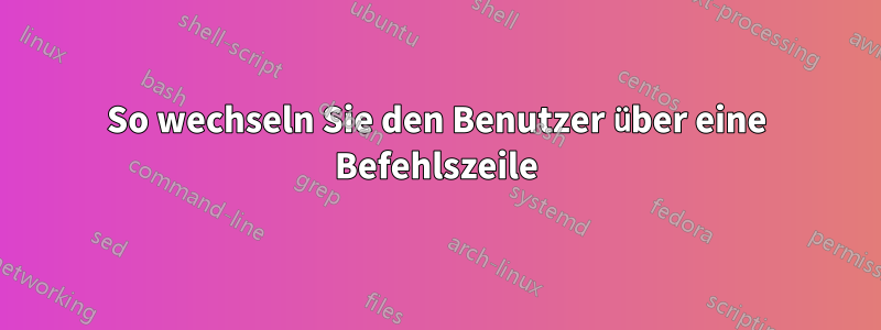 So wechseln Sie den Benutzer über eine Befehlszeile