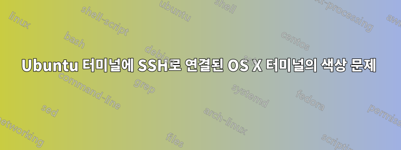 Ubuntu 터미널에 SSH로 연결된 OS X 터미널의 색상 문제