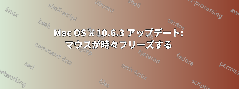 Mac OS X 10.6.3 アップデート: マウスが時々フリーズする