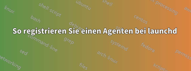 So registrieren Sie einen Agenten bei launchd