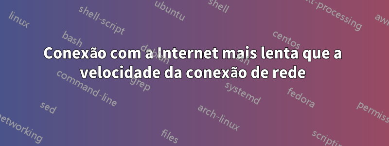 Conexão com a Internet mais lenta que a velocidade da conexão de rede