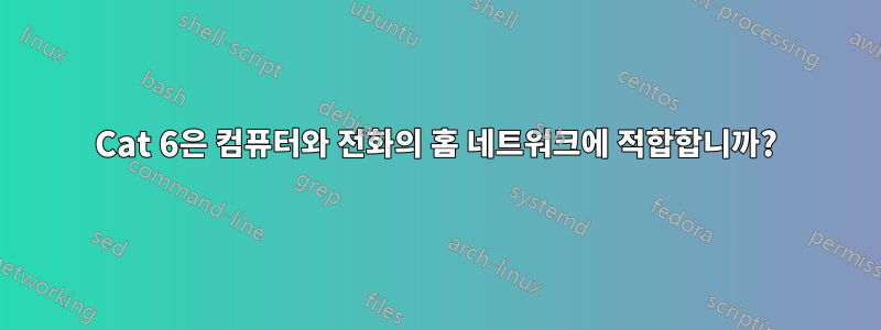 Cat 6은 컴퓨터와 전화의 홈 네트워크에 적합합니까?